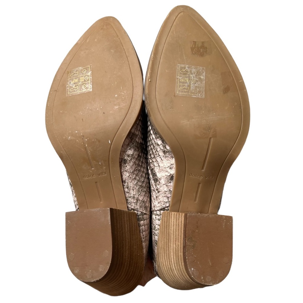 Dolce Vita Roya Raven snake skin python mule size 7.5 slip on - Picture 9 of 10
